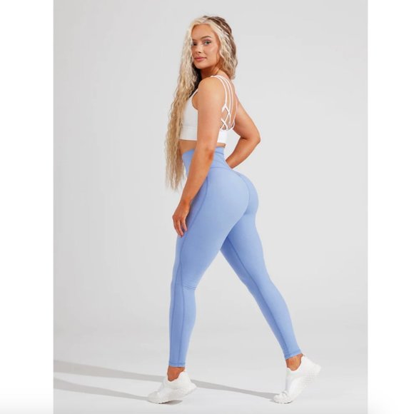 BuffBunny Pants - BUFFBUNNY Legacy Leggings NWT Rainwater Blue Size Medium High Waisted